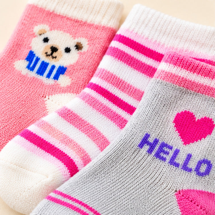 Tiny Steps by CuddleKins | Baby Girls Socks | Pack of 3 | 0–12 Months
