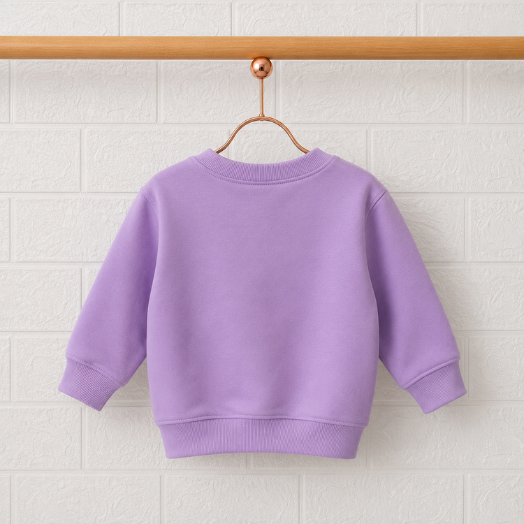 Cute Bow Kids Pre-Winter Sweatshirt – Lavender