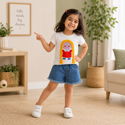Girls Doll Print Co-ord Set