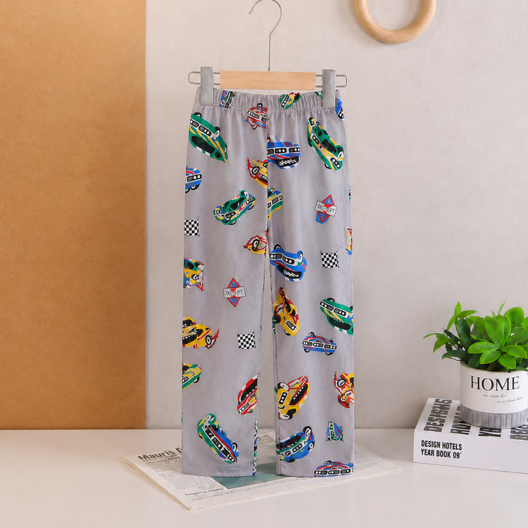 Boys Cotton Car Print Night Suit | Full Sleeve Shirt & Pyjama Set