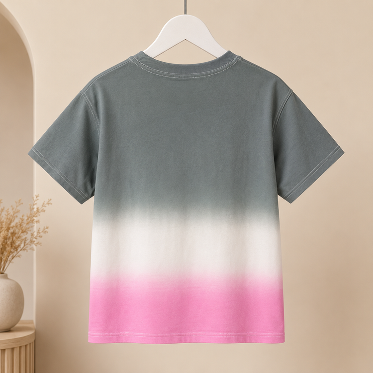 Grey Ombre Cotton Oversized T-Shirt