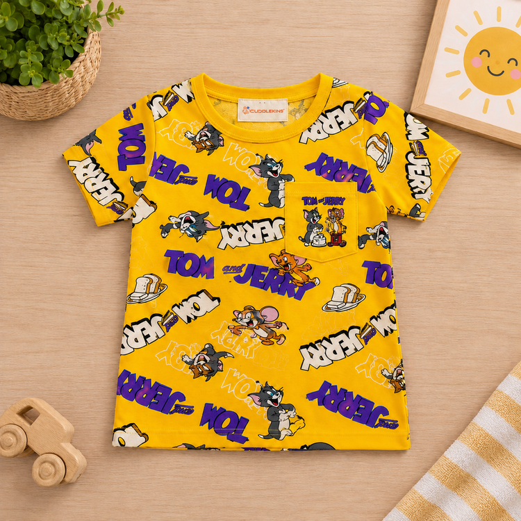 Tom & Jerry Printed Cotton Night Suit Co-ord Set