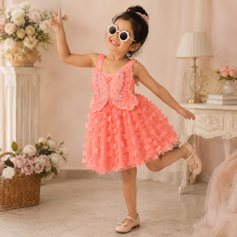 Girls Butterfly Party Dress