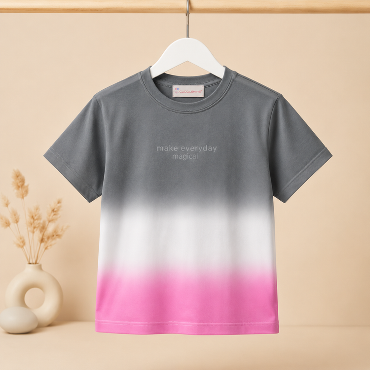 Grey Ombre Cotton Oversized T-Shirt