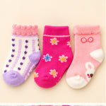 Little Toes by CuddleKins | Baby Girls Socks | Pack of 3 | 0–12 Months