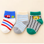 Cuddle Steps by CuddleKins | Baby Boys Socks | Pack of 3 | 0–12 Months