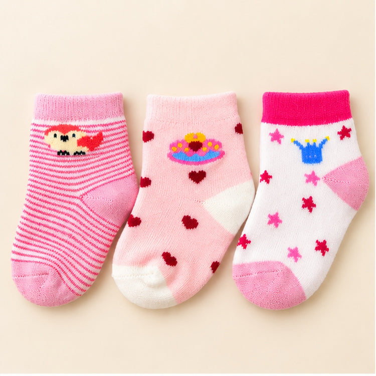 Sweet Toes by CuddleKins | Baby Girls Socks | Pack of 3 | 0–12 Months
