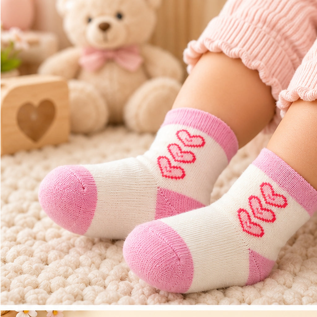 Cuddle Toes by CuddleKins | Baby Girls Socks | Pack of 3 | 0–12 Months