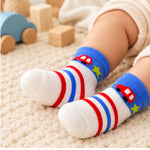 Cuddle Steps by CuddleKins | Baby Boys Socks | Pack of 3 | 0–12 Months