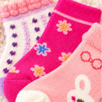 Little Toes by CuddleKins | Baby Girls Socks | Pack of 3 | 0–12 Months