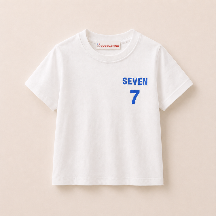 Boys Seven 7 Cotton T-Shirt & Shorts Co-Ord Set with Matching Sling Bag