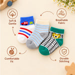 Cuddle Steps by CuddleKins | Baby Boys Socks | Pack of 3 | 0–12 Months