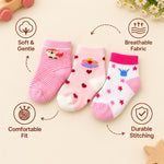 Sweet Toes by CuddleKins | Baby Girls Socks | Pack of 3 | 0–12 Months