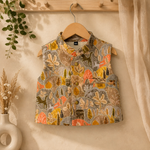 Boys Printed Kurta Jacket Set