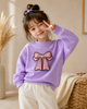 Cute Bow Kids Pre-Winter Sweatshirt – Lavender