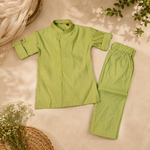 Boys Printed Kurta Jacket Set