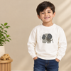 CuddleKins Playful Elephant Graphic Sweatshirt - Off-White