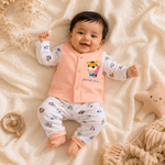 Peach Cotton Newborn Clothing Set (2 Pair set)