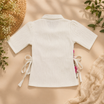 Girls Floral Embroidered Kurti Dhoti Set