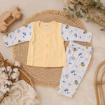 Pastel Yellow Cotton Newborn Clothing Set (2 Pair set)
