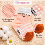 Grips by CuddleKins | Unisex Anti-Slip Baby Socks | Any 5 Pairs