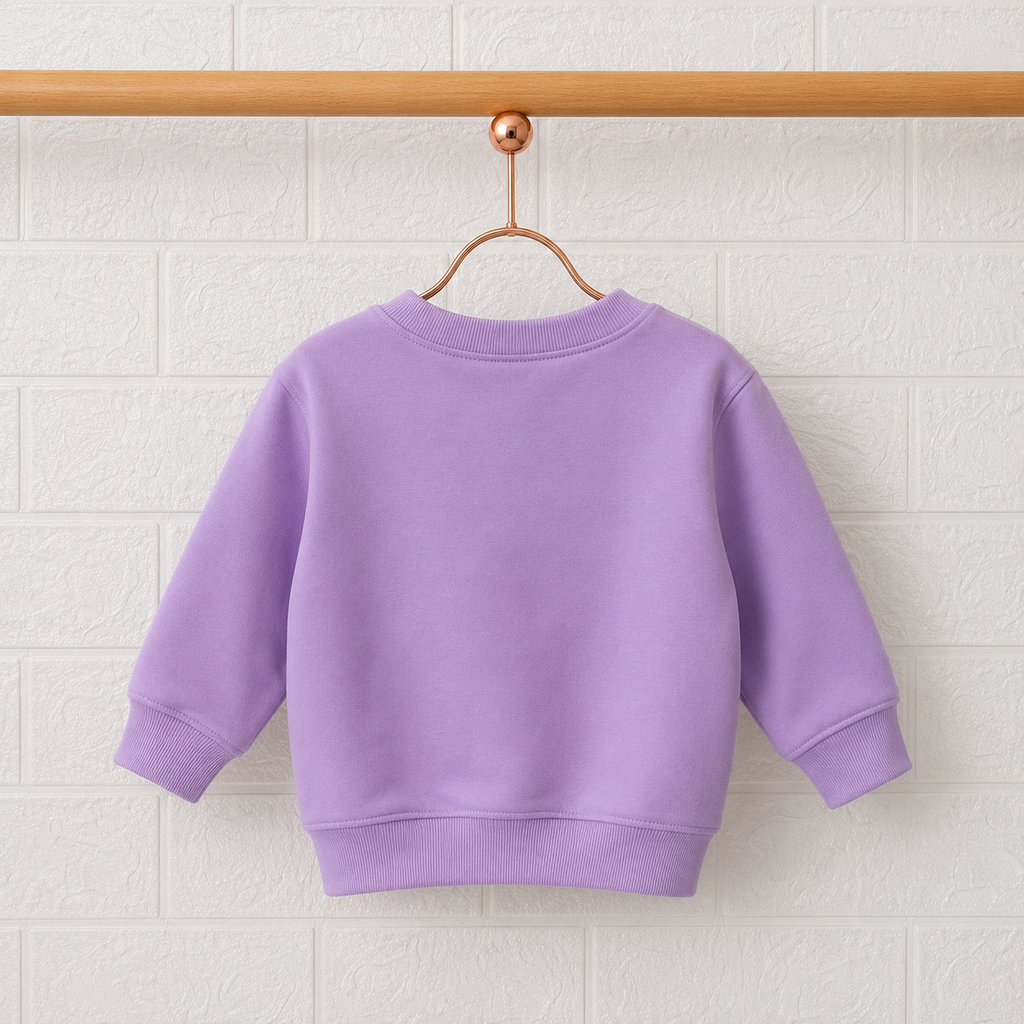 Cute Bow Kids Pre-Winter Sweatshirt – Lavender