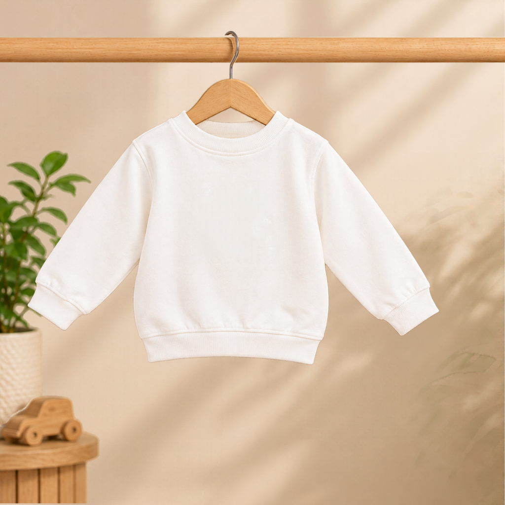 CuddleKins Playful Elephant Graphic Sweatshirt - Off-White