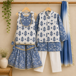 Blue Blossom Sibling Twinning Festive Set