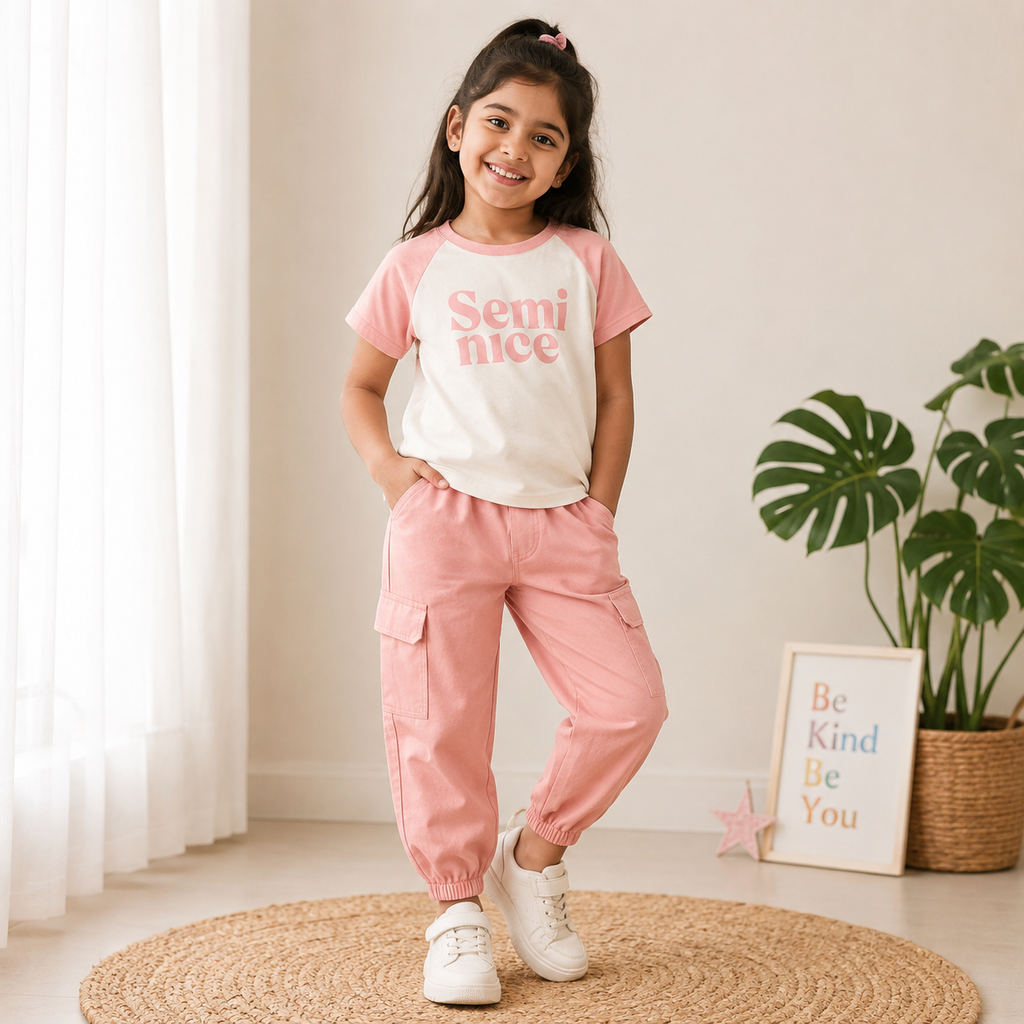 Graphic Tee & Cargo Co-ord Set