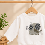 CuddleKins Playful Elephant Graphic Sweatshirt - Off-White