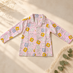 Cute Cartoon Print Pink Night Suit