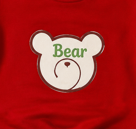 Bear Print boys Kids pre winters Sweatshirt – Red colour
