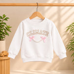 CuddleKins Off-White Bow & Chain Graphic Sweatshirt for Girls