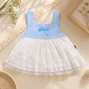 Bow Embroidered Top with Bloomer Set