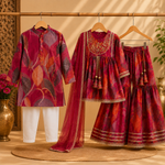 Ruby Leaf Festive Sibling Twinning Set