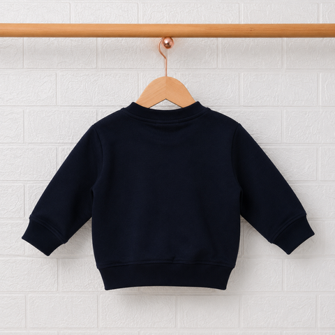 Red Car Printed Navy Blue Sweatshirt
