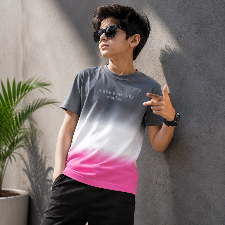 Kids Oversized T-Shirt – Grey Ombre