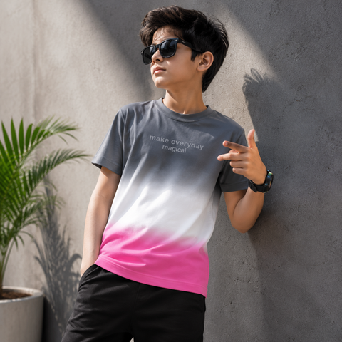 Kids Oversized T-Shirt – Grey Ombre