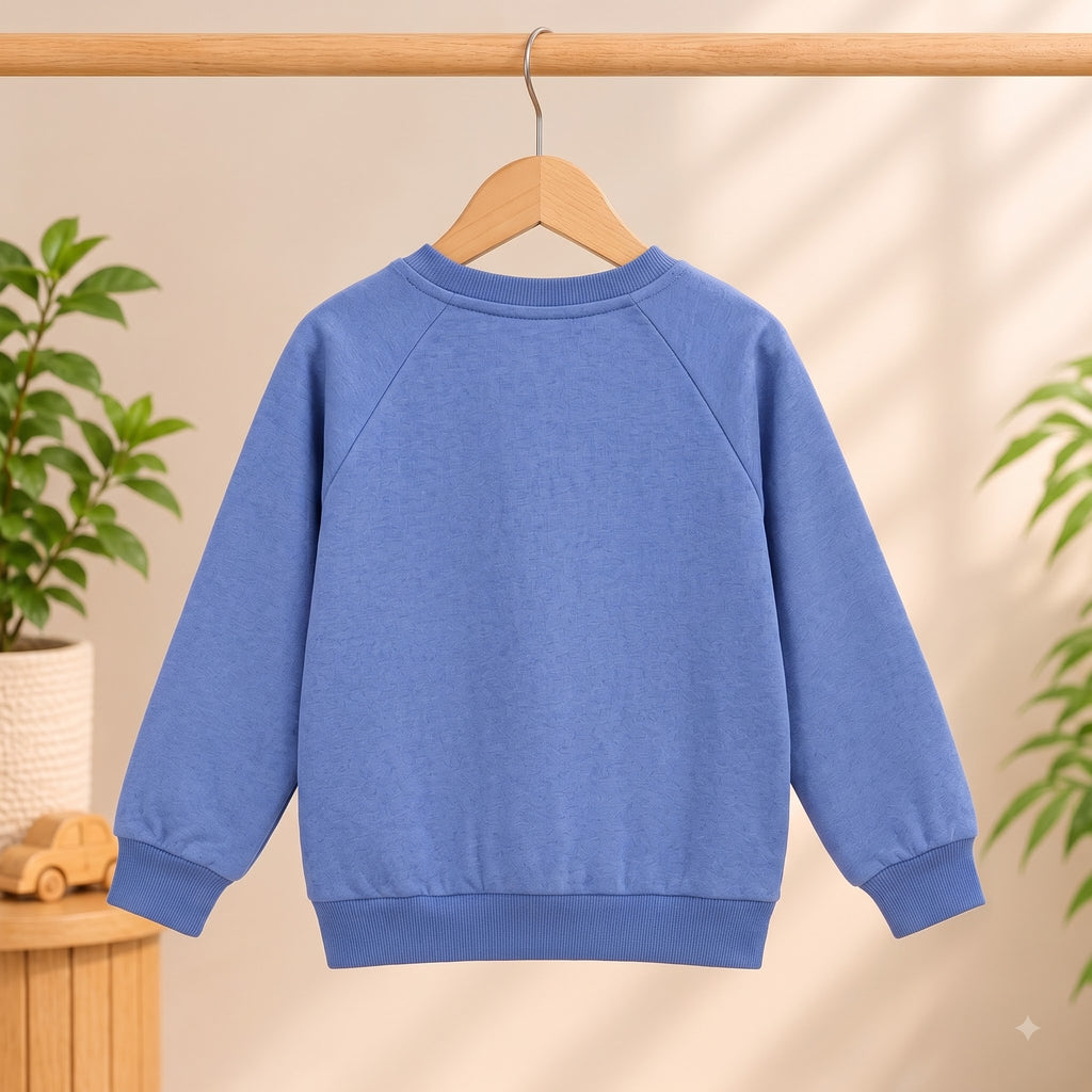 CuddleKins Playful Elephant Graphic Sweatshirt - Blue