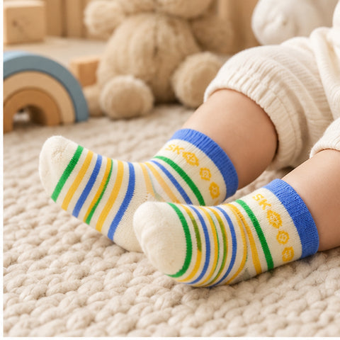 Tiny Toes by CuddleKins | Baby Boys Socks | Pack of 3 | 0–12 Months