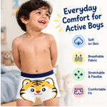 Boys Cute Animal Printed Boxer Underwear | Pack of 4 | Kids Innerwear