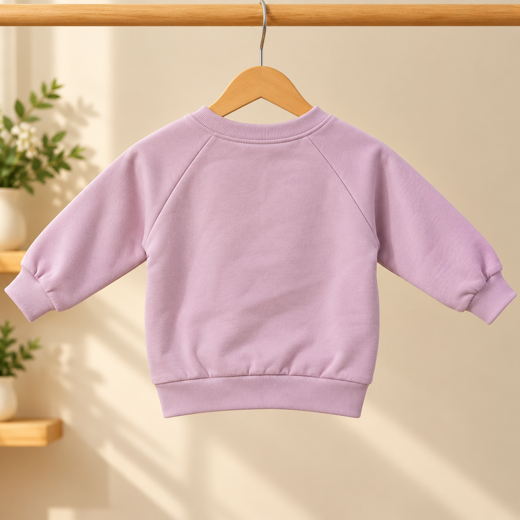 CuddleKins Girls Dusty Pink Sweatshirt with Ribbon Bow Detailing and Printed Text