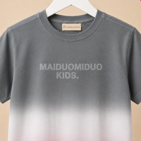 Grey Ombre Cotton Oversized T-Shirt