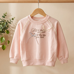 CuddleKins Pink Live the Life Bow Graphic Sweatshirt for Girls