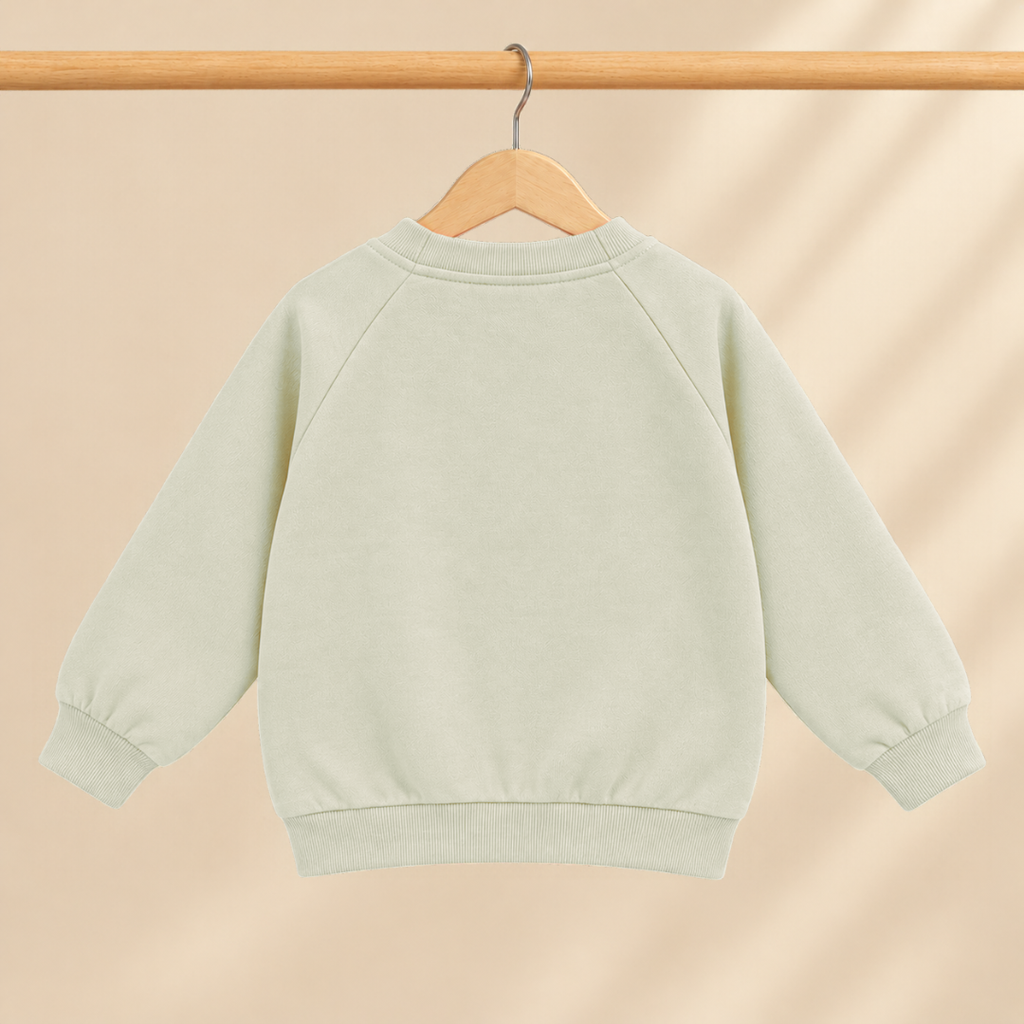 CuddleKins Boys Sage Green Elephant Graphic Sweatshirt