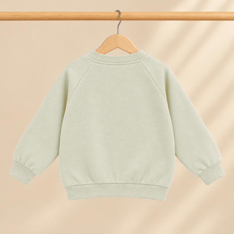 CuddleKins Boys Sage Green Elephant Graphic Sweatshirt