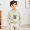 CuddleKins Boys Sage Green Elephant Graphic Sweatshirt
