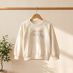 CuddleKins Cream White Live the Life Graphic Sweatshirt for Girls