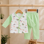 Mint Green Cotton Newborn Clothing Set (2 Pair set)