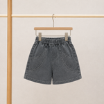 Boys Brown Cotton T-Shirt & Denim Look Shorts Co-ord Set